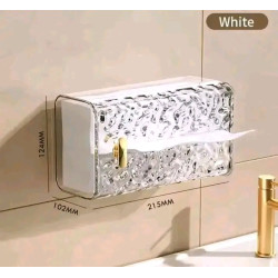 Wall Mounted Transparent Glacier Pattern Tissue Holder