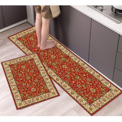 Anti-slip 3D Printed Geometric Kitchen Mat Set