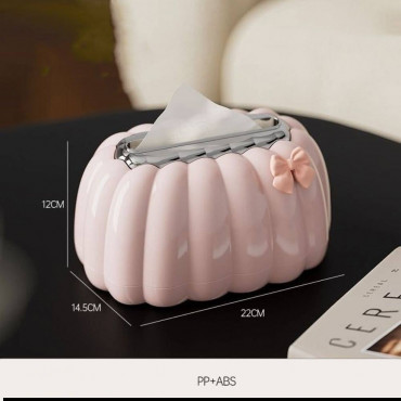 Pumpkin shaped facial tissue holder box 