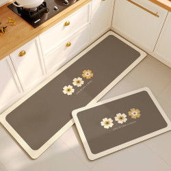 Anti-slip 3D Printed Geometric Kitchen Mat Set