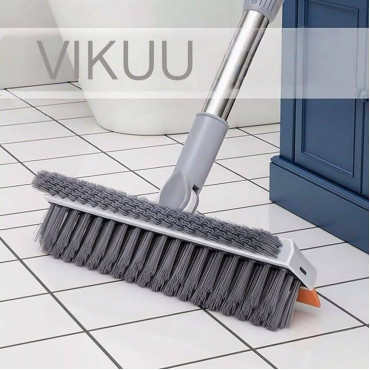 3 In 1 Floor cleaning Brush with wiper- long handle 