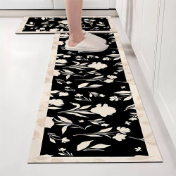 Anti-slip 3D Printed Geometric Kitchen Mat Set