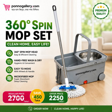 360° auto spin mop bucket home cleaning cotton mop