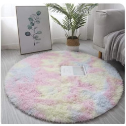 Round Carpet Floor Mats-Rainbow 