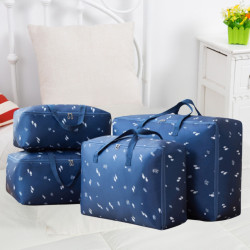 Navy Fish Print Premium Quality Printed Quilt/Blanket Storage Bag