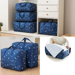 Navy Fish Print Premium Quality Printed Quilt/Blanket Storage Bag