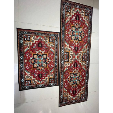 Anti-slip 3D Printed Geometric Kitchen Mat Set