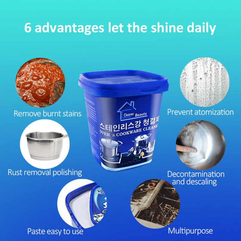 500g Rust Remover Kitchen Stainless Steel Pot Pan Kitchen Cleaner 