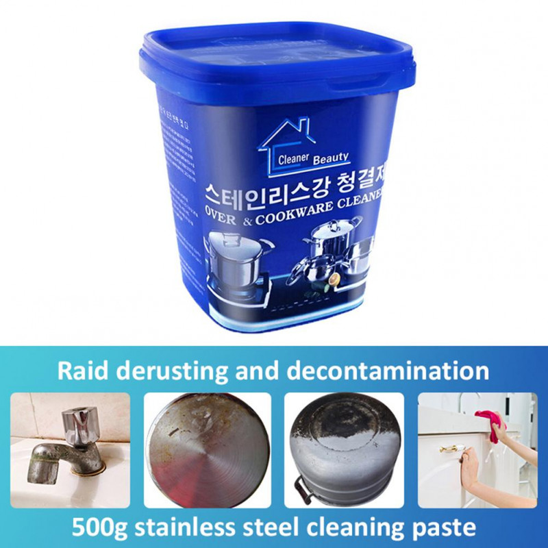 500g Rust Remover Kitchen Stainless Steel Pot Pan Kitchen Cleaner 