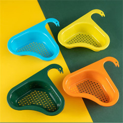 Multifunctional Drain Basket Swan Shaped Leftover Sink Strainer Sink Swan Drain Basket (2 pcs Set)