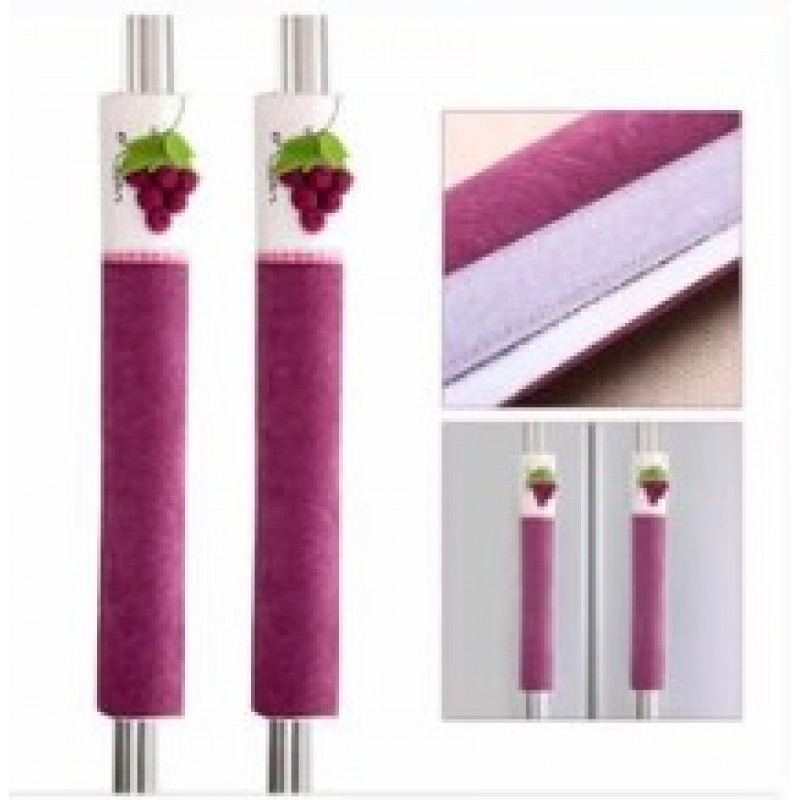 1Pair Cloth Handle Cover Cloth Door Knob Cover Cotton Refrigerator Handle Gloves Antiskid Double-door Fridge Door Handle Cover