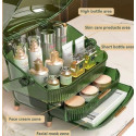 Dust & Water Proof Transparent Large Capacity Makeup Storage Box With Handle