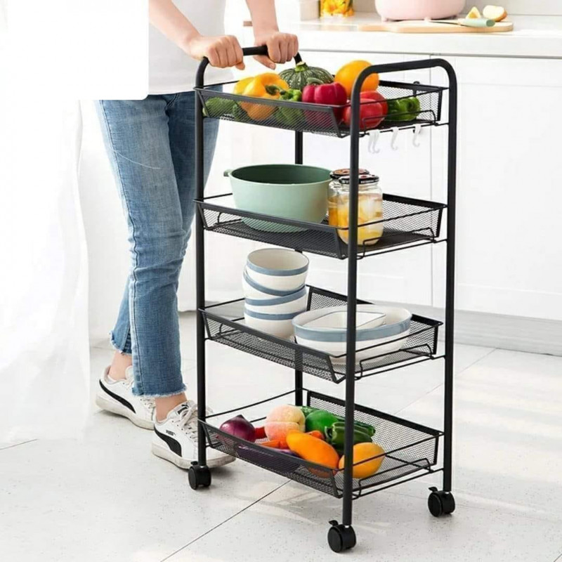 Multi-layer Movable Kitchen Rack