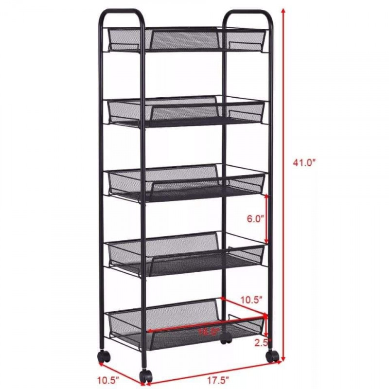 Multi-layer Movable Kitchen Rack