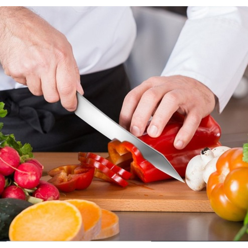 7 inch Stylish Sinbad kitchen knife, Stainless Steel Wooden Handle Kitchen Knife
