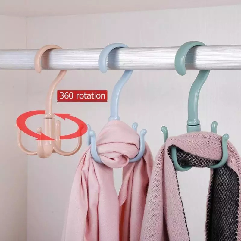 360 Degree Rotatable Bag Shoes Belt Scarf Hanger