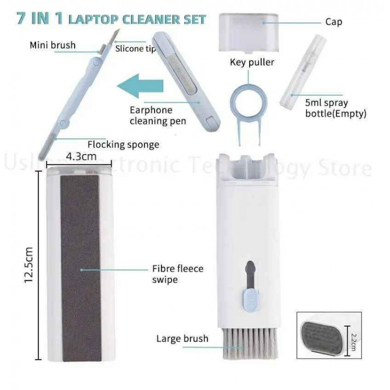 7-in-1 Cleaning Kit for Keyboard Earphone Screen Cleaner Brush