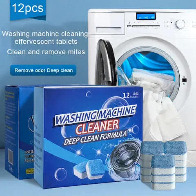 New 12 pcs Washing Machine Cleaning Tablets bacteria remover Cleaning detergent tablets 
