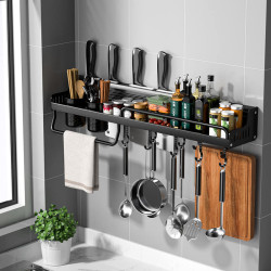 Wall Mounted Multifunctional Kitchen Storage Shelf 