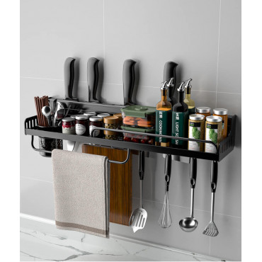 Wall Mounted Multifunctional Kitchen Storage Shelf 