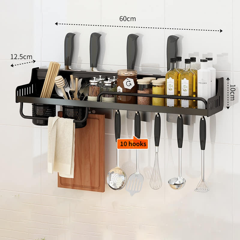 Wall Mounted Multifunctional Kitchen Storage Shelf 