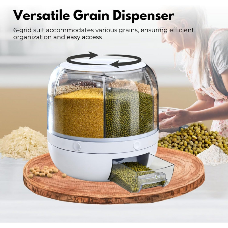360 Degree Rotating Rice Dispenser