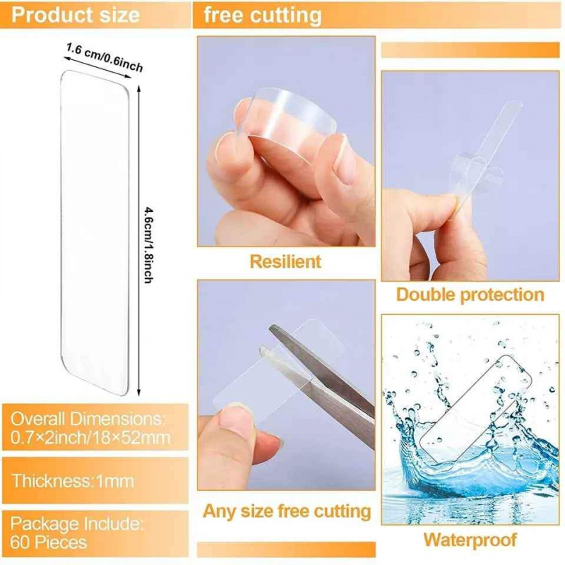DOUBLE SIDED NANO MAGIC TAPE (60 PCS)