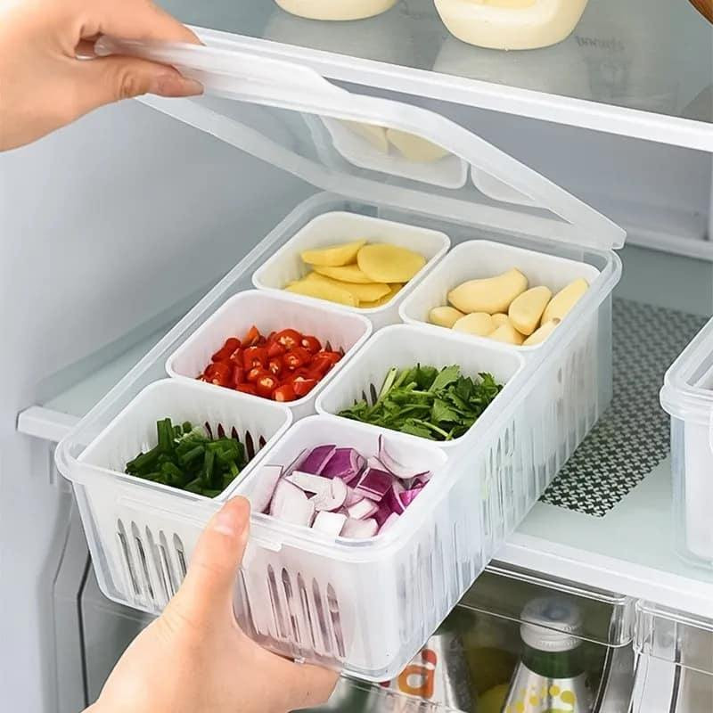 6 Grid Refrigerator Storage Box 