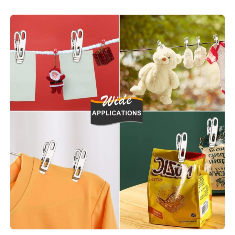 Stainless Steel Cloth Clip 20 pcs