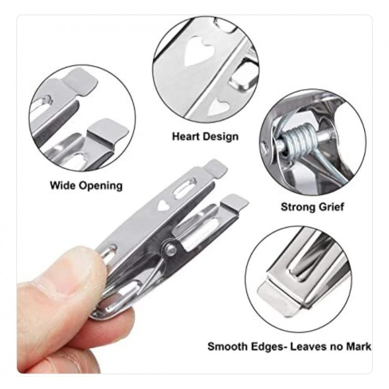 Stainless Steel Cloth Clip 20 pcs