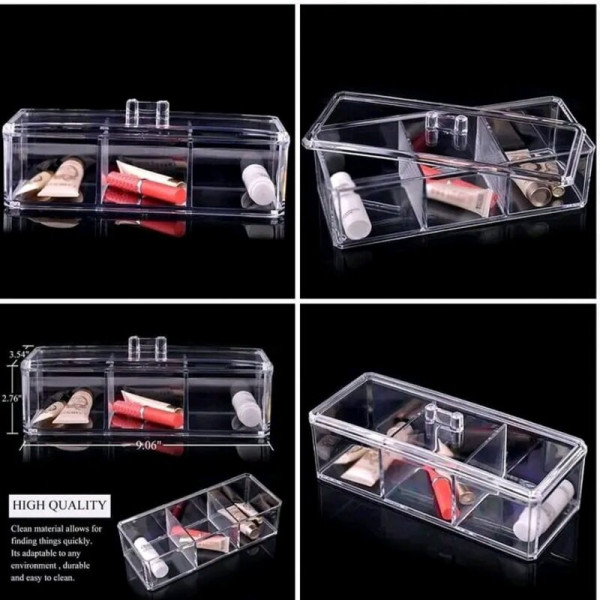 Three-Compartment Storage Box
