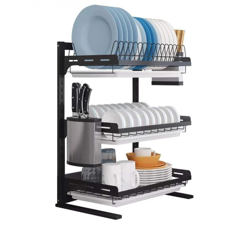3 Layer Wall Fitting Kitchen Dish Rack