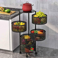 Multifunctional Rotating 5 layer Vegetable Rack