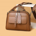 Genuine Soft Leather Handbag(Brown color)