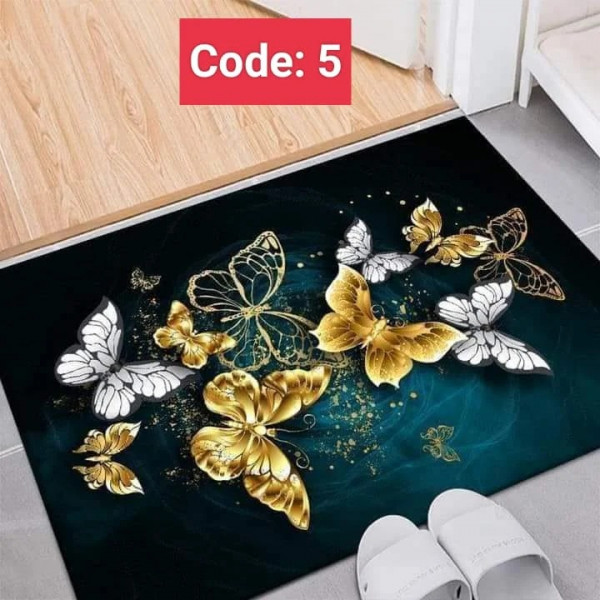 Premium 3D Print Floor Mat- Code: 5 ( সাইড দিয়ে বর্ডার সেলাই করা )