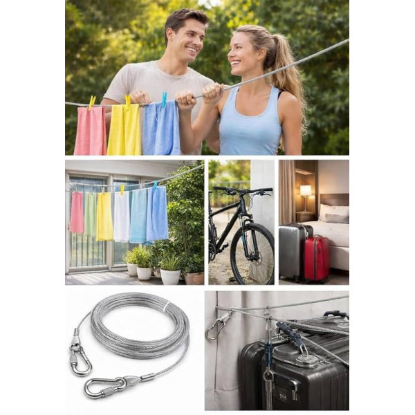 Stainless Steel Clothesline (১প্যাকেট ১৬.৪০ ফুট)