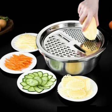 Vegetable Cutter With Drain Basket 3 In 1