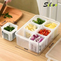 (1 Pcs) 6 grid fridge storage box