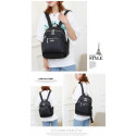 Nylon Backpack Durable Waterproof Casual Shoulder Bag(Black)