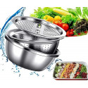 ২ পিস 3 IN 1 VEGETABLE CUTTER WITH DRAIN BASKET
