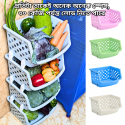 4 Layer High Capacity, Durable ,Stackable, Hollow-Out Household Storage Rack