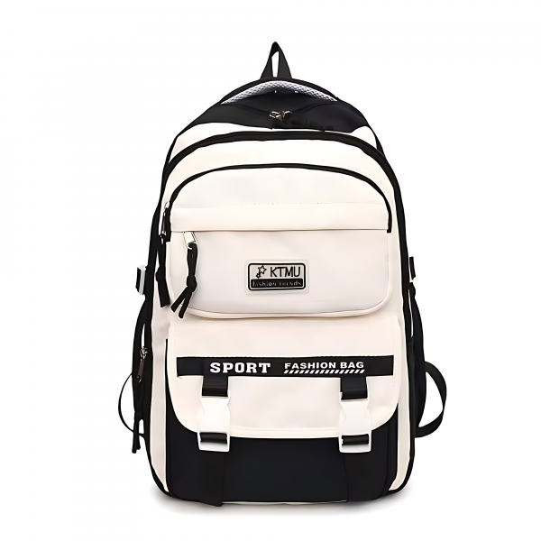 (Black Color) Academy Style Waterproof School Book Bag