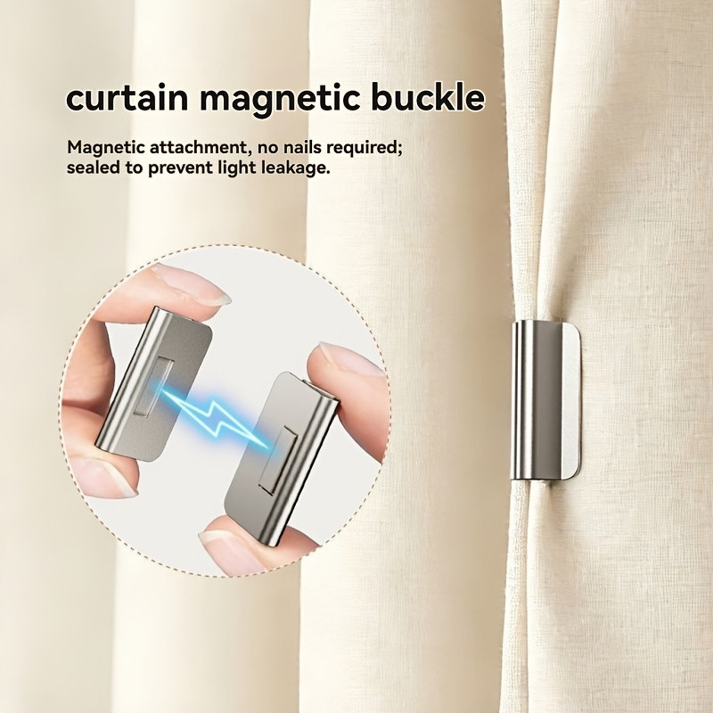 Magnetic curtain clips
