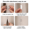 Magnetic curtain clips