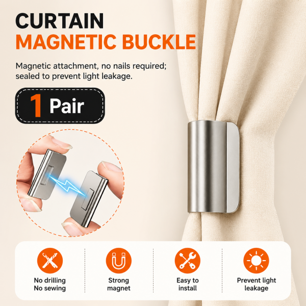 1 Pcs -- Magnetic curtain clips