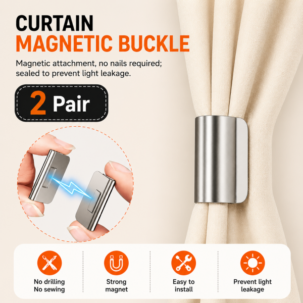  2 pcs -- Magnetic curtain clips
