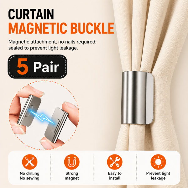 5 pcs --Magnetic curtain clips