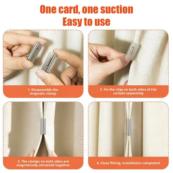  2 pcs -- Magnetic curtain clips