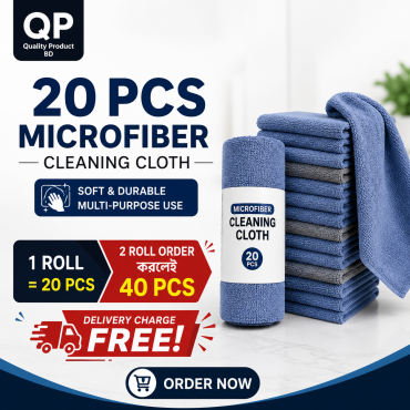 2 Roll -- Premium Microfiber Cleaning Cloth Roll ( 2 roll=40 pcs ) FREE 🚚 