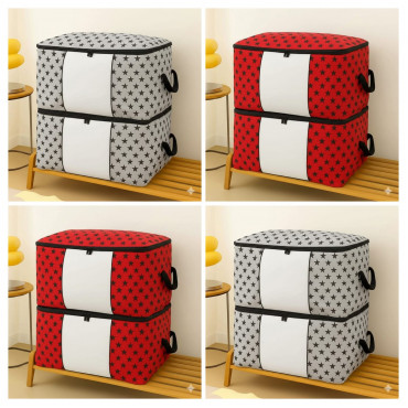 Star Printed New Storage Bag ( 4 Pcs Pack )